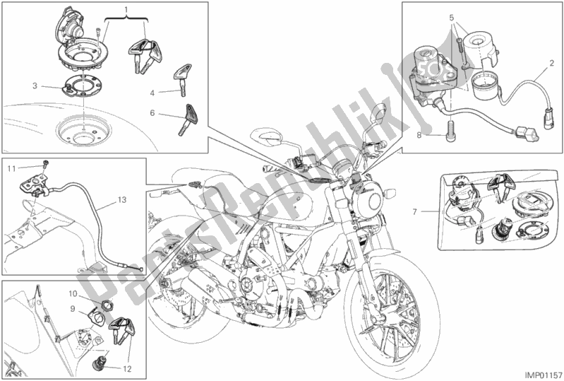 All parts for the 13e - Electrical Devices of the Ducati Scrambler Full Throttle 803 2019